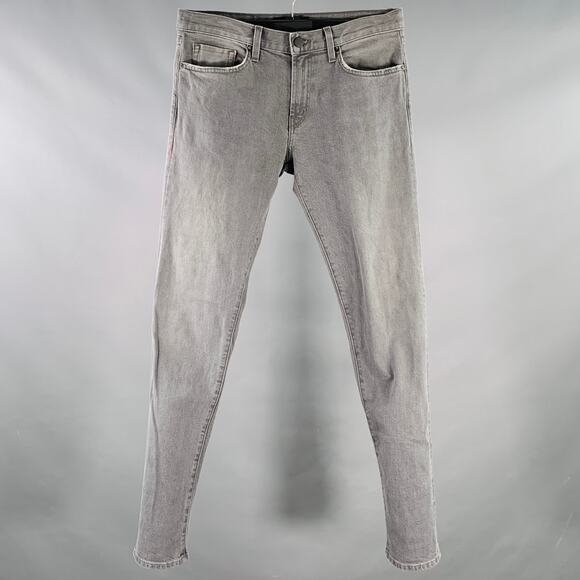 J.BRAND Size 31 Tyler Grey Cotton Blend Selvedge Denim Slim Tapered Jeans